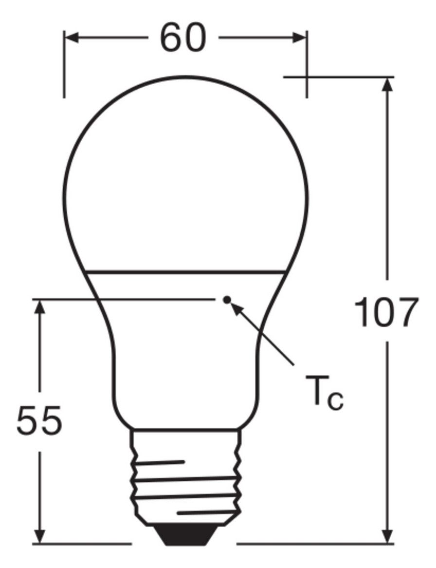 Ledvance CLASSIC A P 8W 827 FR E27 806lm 2700K LED-Glühlampe