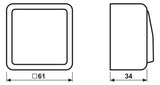 Jung 606AWW AP-Wippschalter Universal Aus-Wechsel 10AX 250VAC AP600 alpinweiß