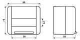 Jung 854W AP/WG Datenanschlussgehäuse Schriftfeld 21x59mm WG800