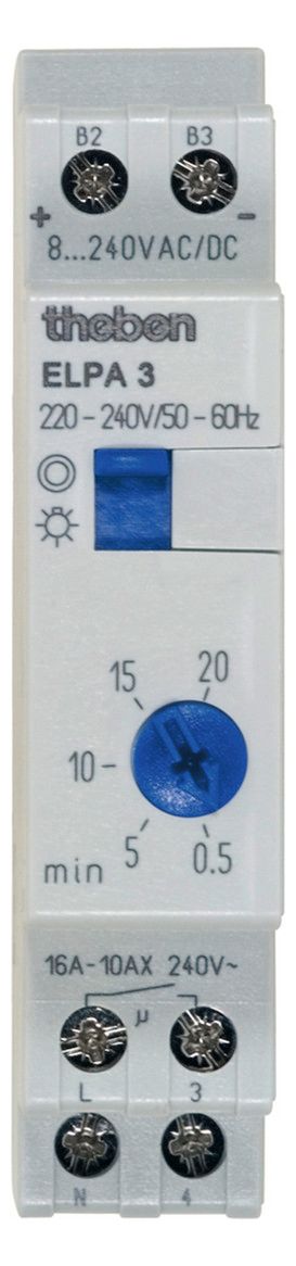 Theben ELPA 3 REG Treppenlichtschalter 600W LED 0,5-20Min Ausschaltvorw.0030002