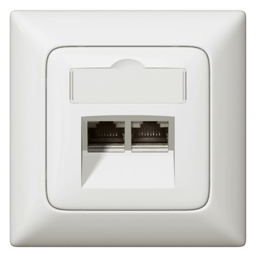 Legrand 776758 Abdeckung RJ45 C5 Kat.6 Beschriftungsträger Creo ultraweiß