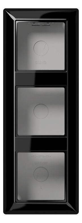 Jung AS583ASW Aufputz-Kappe 3fach m.Rahmen Serie A schwarz