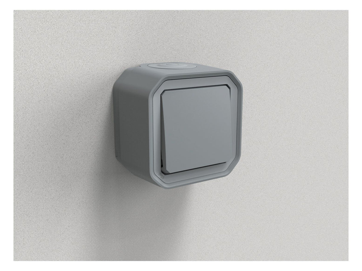 Legrand 069720L Plexo New FRAP Taster 10 A Steckkl.(SL) IK 08 Grau
