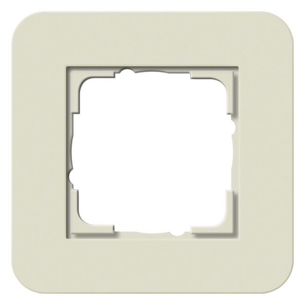 GIRA 0211417 Abdeckrahmen 1fach E3 Sand/Reinweiß glänzend Soft-Touch