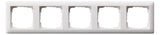 GIRA 021504 Abdeckrahmen 5fach Standard 55 Reinweiß seidenmatt