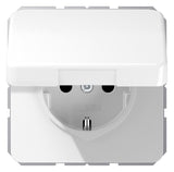Jung CD1520BFKIKLWW SCHUKO Steckdose Klappd. erh.Ber.schutz bruchs. alpinw.