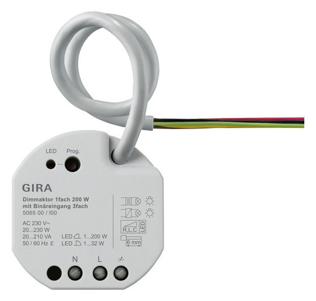 GIRA 506500 Dimmaktor 1fach 200W UP Binäreingang 3fach OneKNX