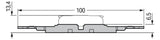 WAGO 221-2503 Befestigungsadapter mit Grau