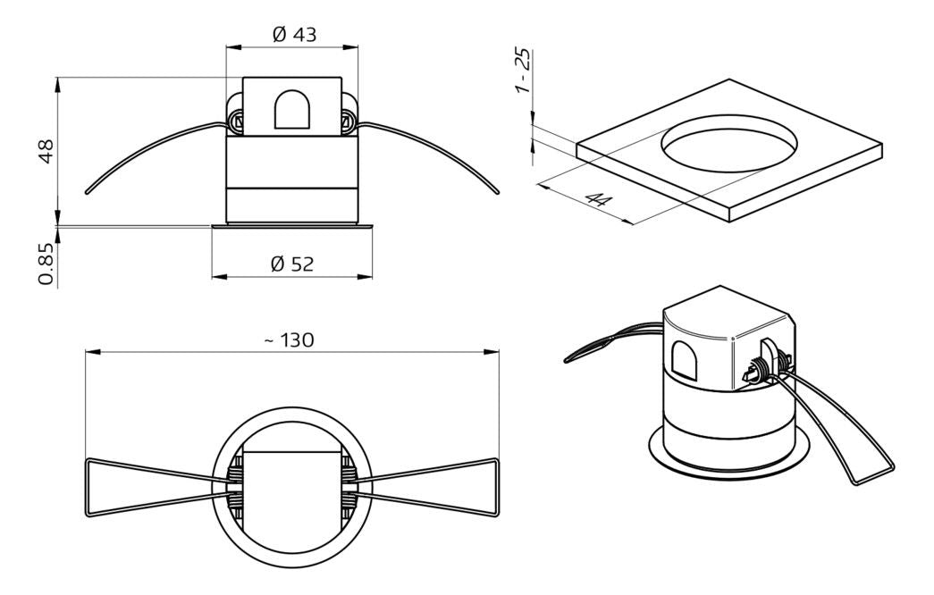 BEG 93522 PD11-KNXs-FLAT-ST-DE weiß Präsenzmelder flach