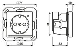 Jung A1520-OWWLNW SCHUKO-Steckdose m.LED-Licht