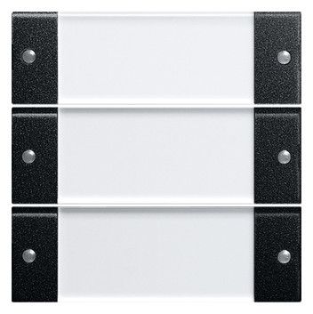 GIRA 2133005 Wippenset 3fach BSF System 55 Klar/Schwarz matt (lackiert)