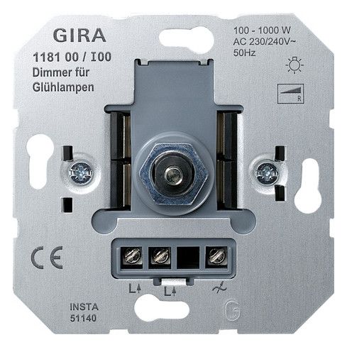 GIRA 118100 Glühlampendimmeinsatz
