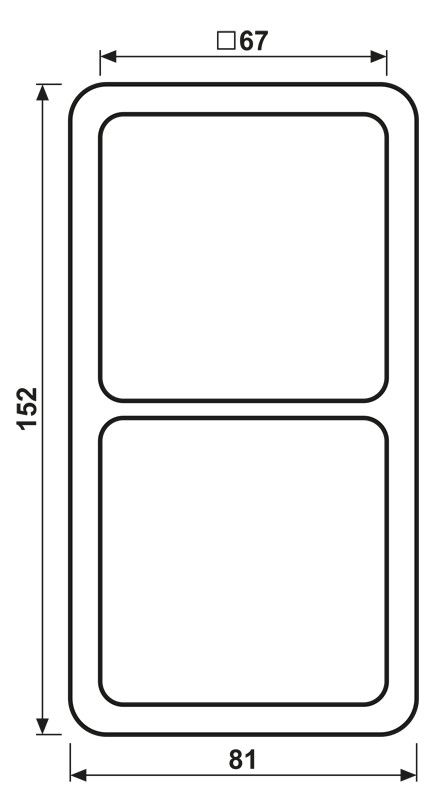 Jung CD582W Rahmen 2fach weiß