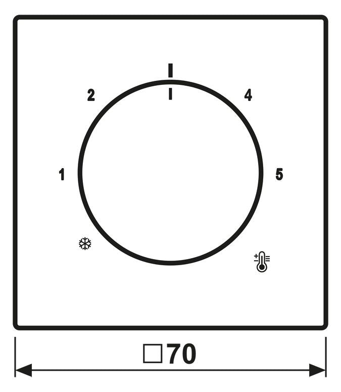 Jung ES1749 Abdeckung f.Thermostat