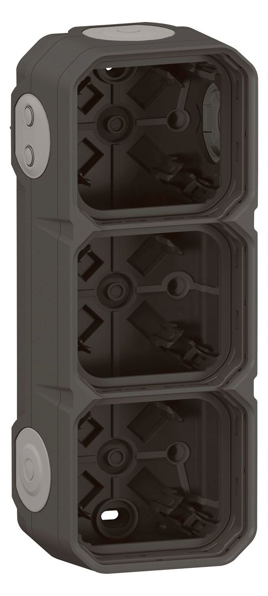Legrand 069603L Plexo New 3-fach Gehäuse horizontal u.vertikal in der Anthrazit