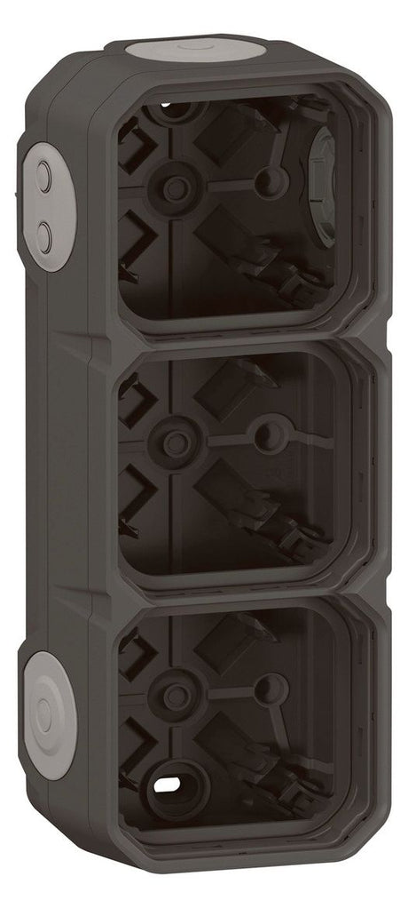 Legrand 069603L Plexo New 3-fach Gehäuse horizontal u.vertikal in der Anthrazit