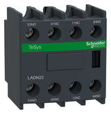 Schneider LADN22 Hilfsschalterblock 2S2Ö unverzögert frontseitig Schraub.