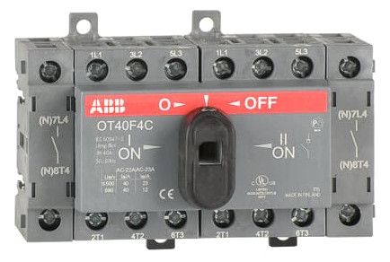 ABB OT40F4C Lastumschalter 4-p 40A m. schwarzem Knebelgriff I-0-II/ UL/CSA