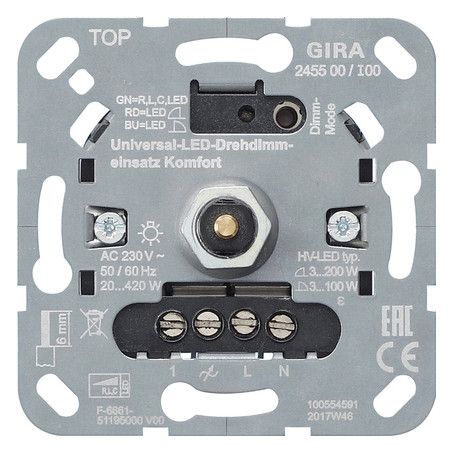 GIRA 245500 S3000 Uni-LED-Drehdimm-