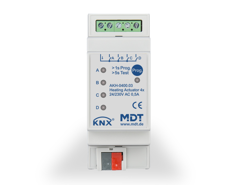 MDT AKH-0400.03 Heizungsaktor 2 TE REG für elektrothermische Stellantriebe 24-230 V AC 4fach