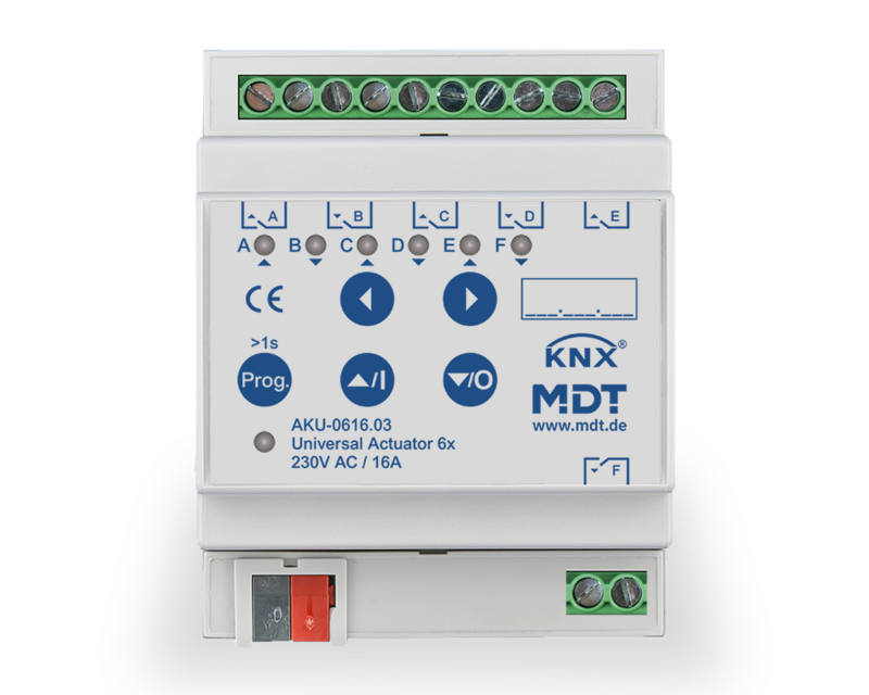 MDT AKU-0616.03 Universalaktor 6fach 4 TE REG 230 V AC 16 A