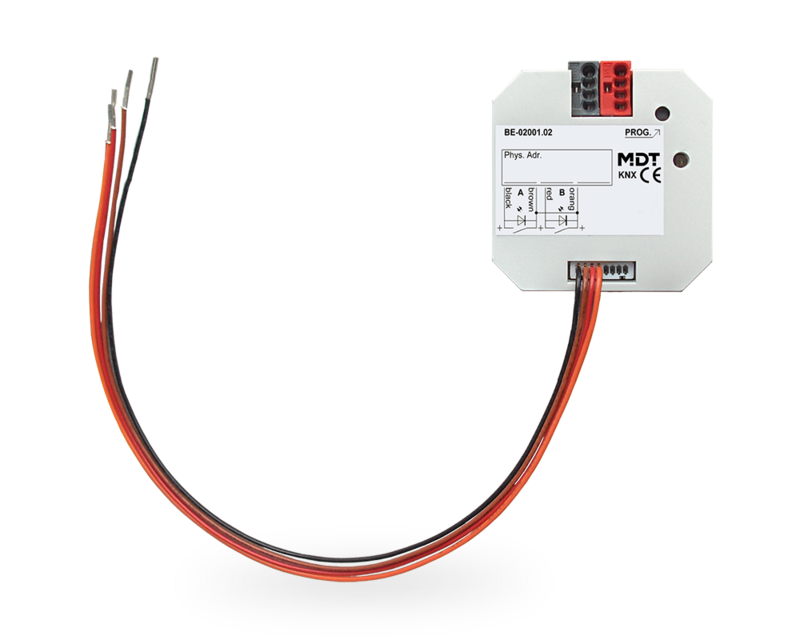 MDT BE-02001.02 Tasterinterface Unterputzgerät Eingänge für potentialfreie Kontakte LED Ausgang 2fach