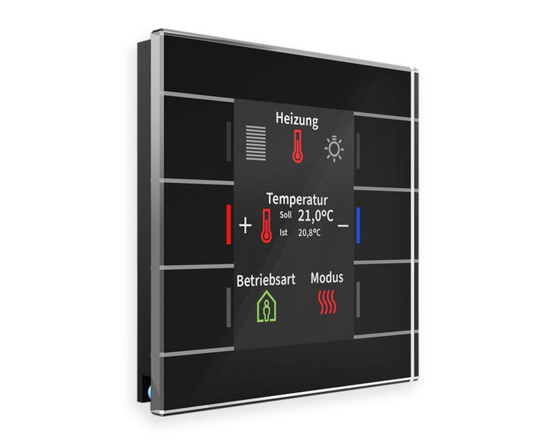 MDT BE-GT2TS.02S Glastaster II Smart Schwarz integrierter Temperatursensor