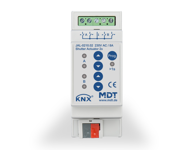 MDT JAL-0210.02 Jalousieaktor 2 TE REG 8 A für Motoren 230 V AC bis 300 W 2fach