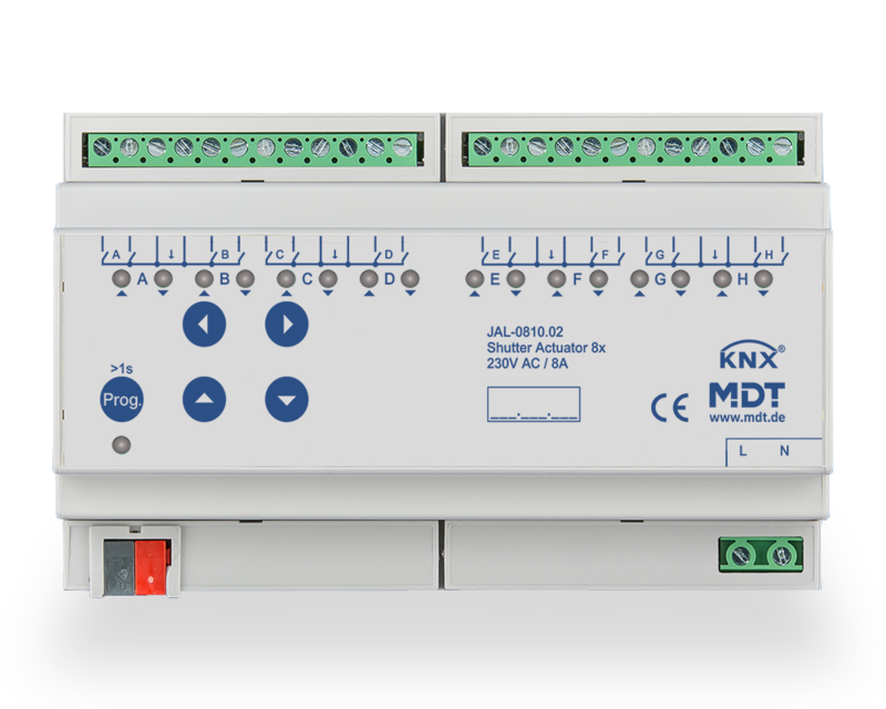 MDT JAL-0810.02 Jalousieaktor 8 TE REG 8 A für Motoren 230 V AC bis 300 W 8fach