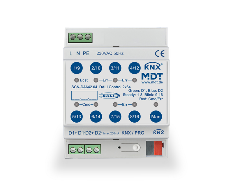 MDT SCN-DA642.04 DALI Control 64 Gateway 4 TE REG 2fach