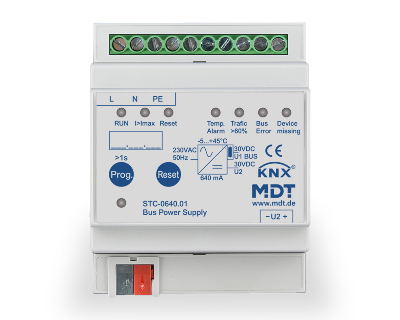 MDT STC-0640.01 Busspannungsversorgung mit Diagnosefunktion 4 TE REG 640 mA