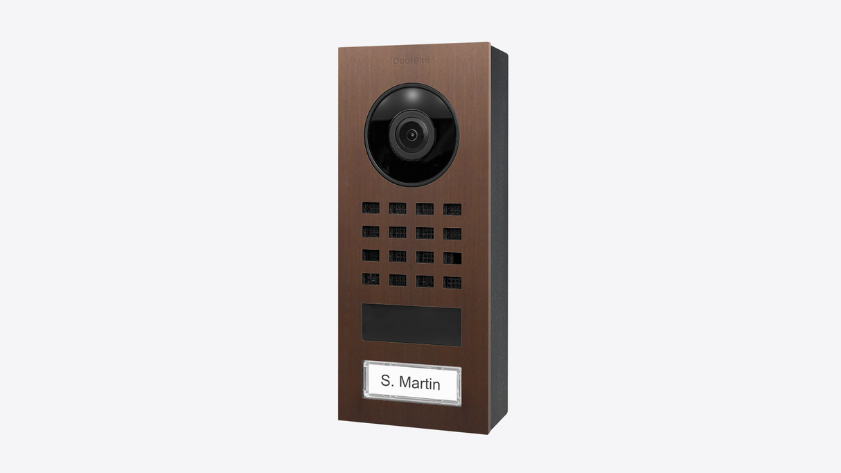 DOORBIRD D1101V Aufputz IP Video Türstation Echte Baubronze